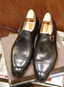 Handcrafted monk strap leather shoes KL