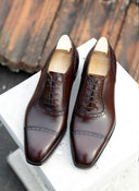Bespoke oxford quarter brogue shoes KL
