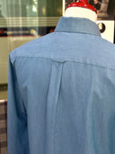 Light blue cotton chambray shirt by WH Bespoke