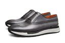 Italian Leather Brogue Sneakers (MTO)