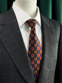 luxury aubergine silk tie