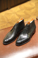 bespoke leather boots side view