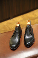 bespoke leather boots front view