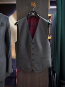 Handmade full canvas waistcoat for a ZEGNA three-piece suit