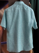 Albini Linen Shirt: Green Tones Collection