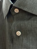 Albini Linen Shirt: Green Tones Collection
