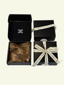 medallion silk tie cream