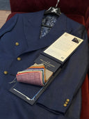 Six-button double-breasted bespoke jacket crafted by WH Bespoke Malaysia