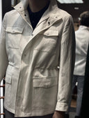 WH Bespoke travel jacket worn by customer.