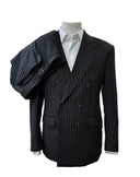 Black Pinstripe Double Breasted Bespoke Suit Kuala Lumpur Malaysia