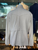 The back view of the custom-made safari jacket made in kl