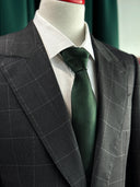 hand rolled forest green tie