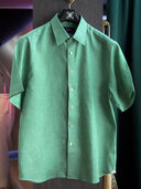 Albini Linen Shirt: Green Tones Collection