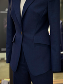 Women’s bespoke pagoda shoulder suit