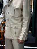 Customizable safari jacket with multiple pockets