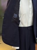 Navy bespoke suit with Spalla Camicia shoulders