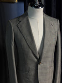 Grey check bespoke jacket crafted from Standeven English wool  | WH Bespoke