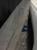 Standeven Super 160s wool jacket with classic grey check pattern  | WH Bespoke