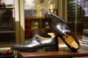 Blake construction monk strap leather shoes