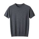 Gray merino wool basic shirt.