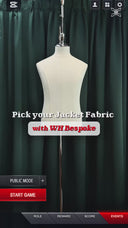 A short video about customising WH Bespoke Anniversary jacket collection by choosing from a range of fabric materials abd colours.