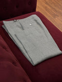 Matching bespoke trousers with adjustable side fasteners
