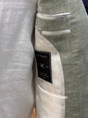 Drago Sunlit wool-linen bespoke suit in sage green